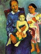 Paul Gauguin Tahitian Woman with Children 4 oil painting on canvas